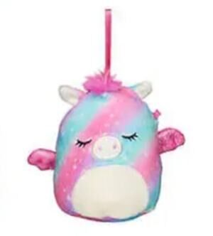 Squishmallows 4" Faisah the Pegasus Christmas Holiday Plush Tie Dye Ornament NWT